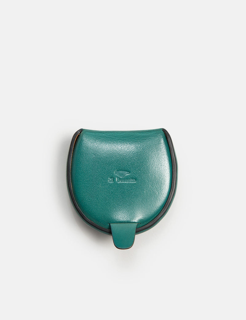 Il Bussetto Dome Coin Case (Leather) - Evergreen