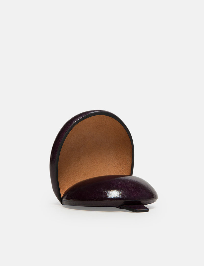 Il Bussetto Dome Coin Case (Leather) - Prune