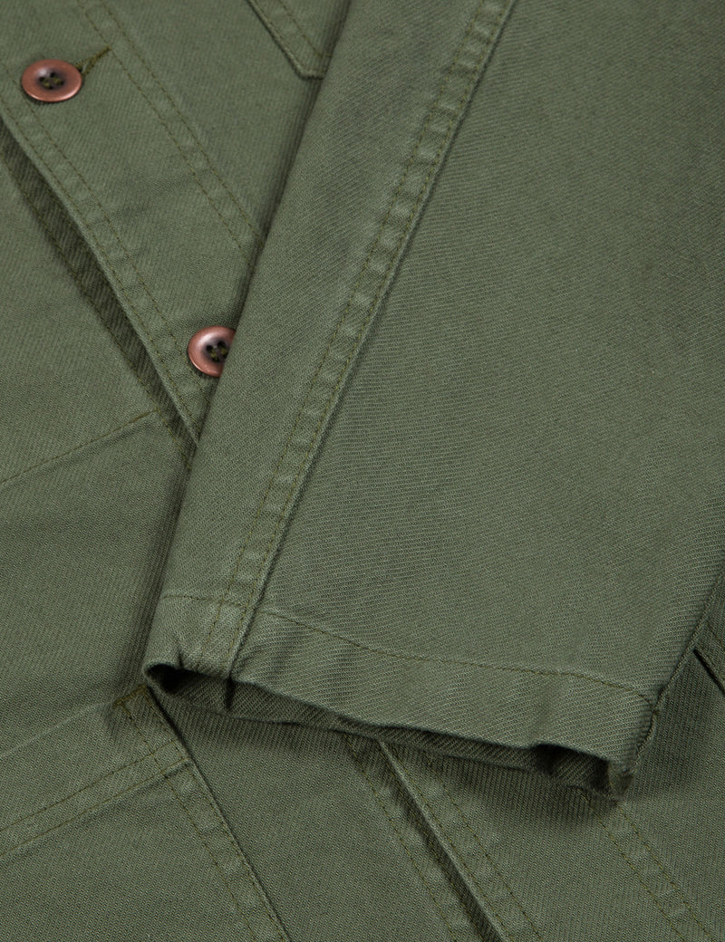 Vetra French Workwear Jacket 5-Short (Cotton Drill) - Jade Green