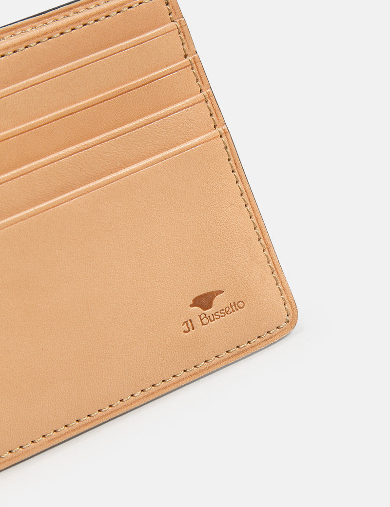 Il Bussetto Bi-Fold Wallet (Leder) - Immergrün