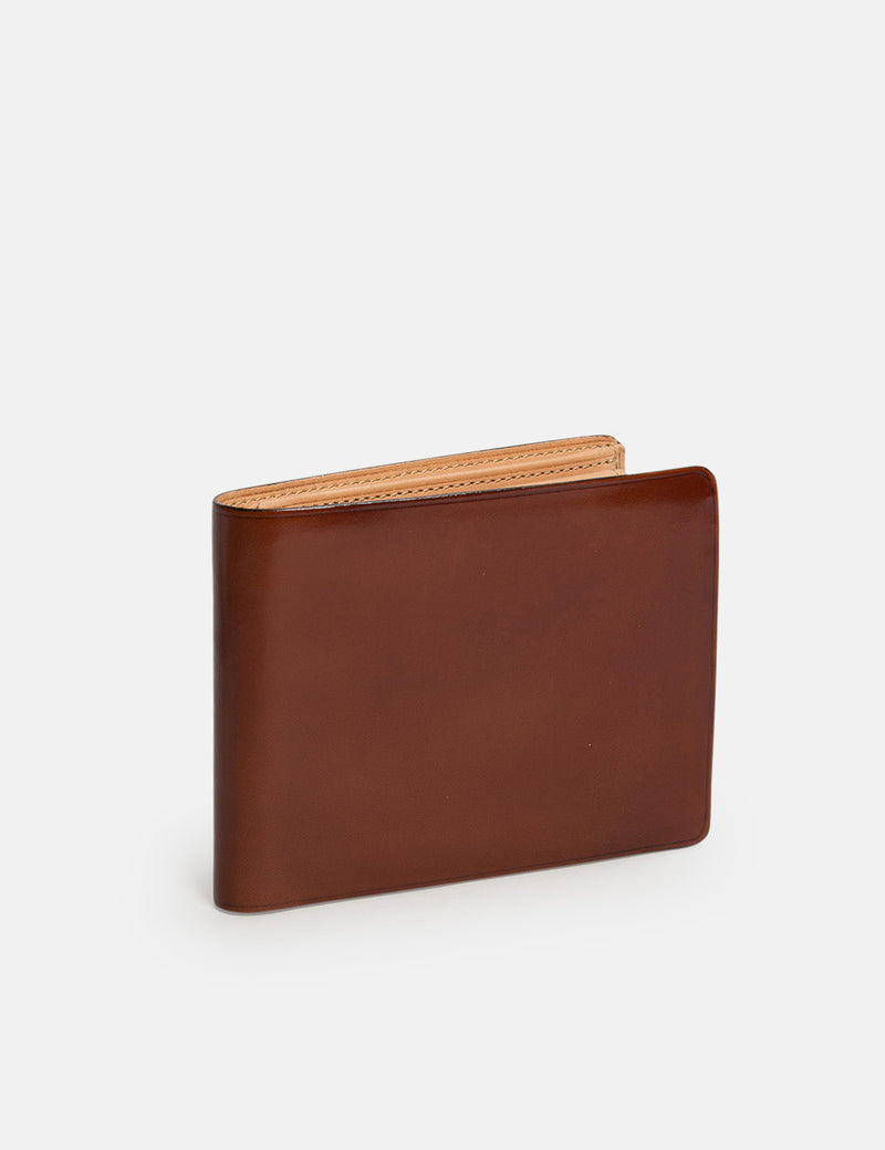 Il Bussetto Bi-Fold Wallet with Coin Pouch (Leather) - Light Brown