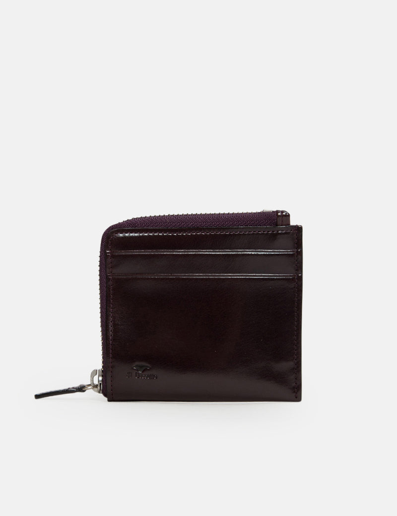 Il Bussetto Small Zippy Wallet（レザー）-プルーン