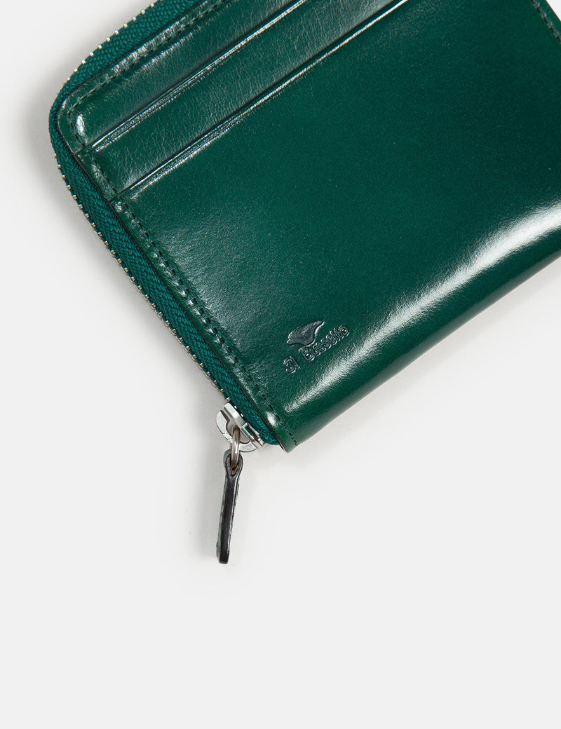 Il Bussetto Small Zippy Wallet (Leather) - Evergreen