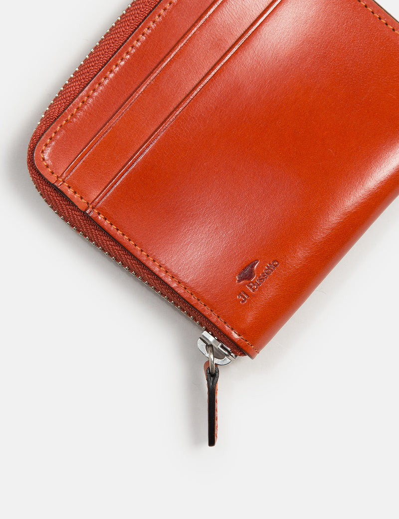 Il Bussetto Small Zippy Wallet（レザー）-オレンジ