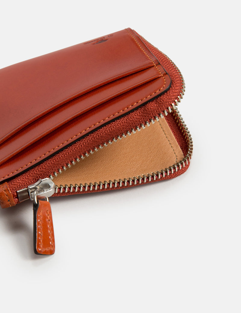 Il Bussetto Small Zippy Wallet (Leather) - Orange