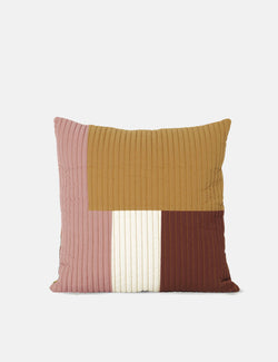 Ferm Living Shay Quilt Cushion（50x50cm）-マスタード