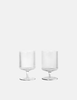 Ferm Living Ripple Wine Glasses (Set of 2) - Clear