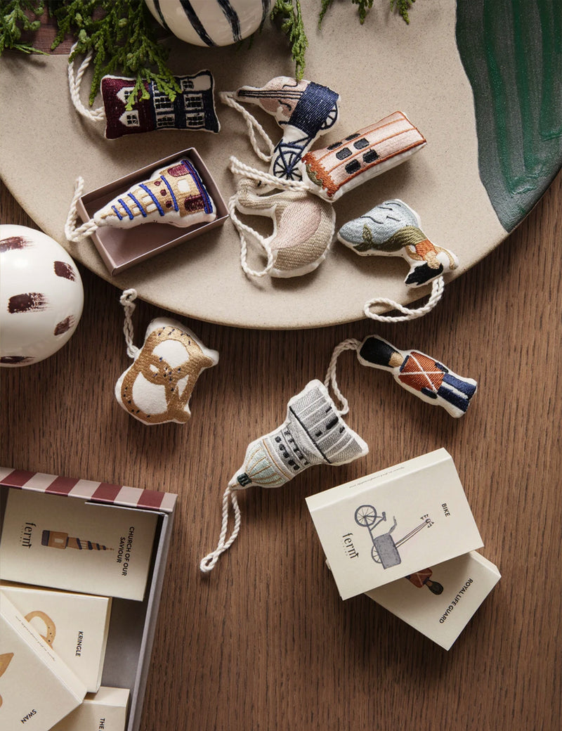 Ferm Living Copenhagen Embroidered Ornament - Nyhavn