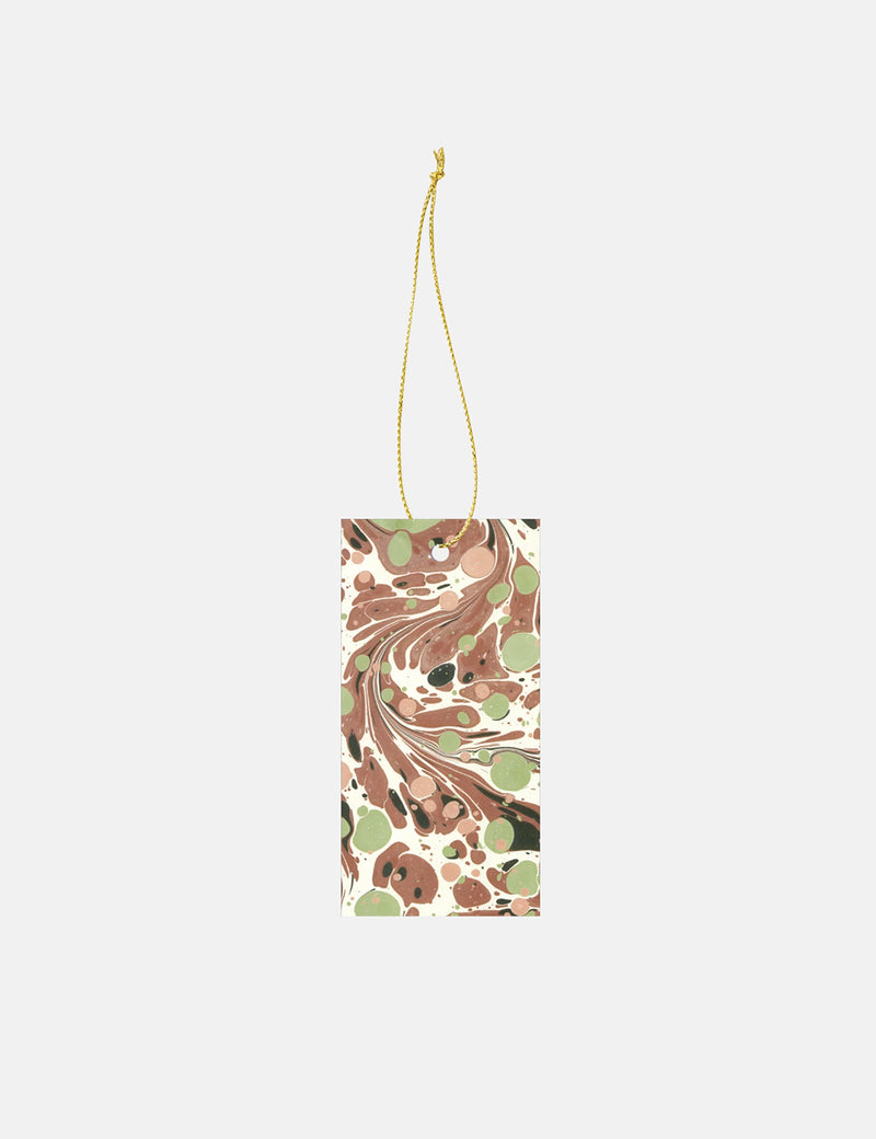 Ferm Living Gift tags Marbling (set of 6) - Rust