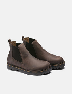 Womens Birkenstock Stalon Boot (Narrow, Nubuck Leather) - Mocha Brown