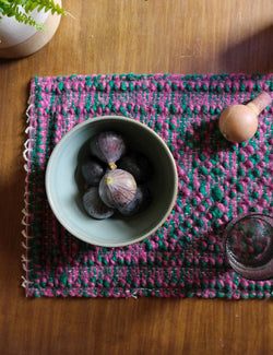 Puebco Jute Place/Table Mat - Pink/Green