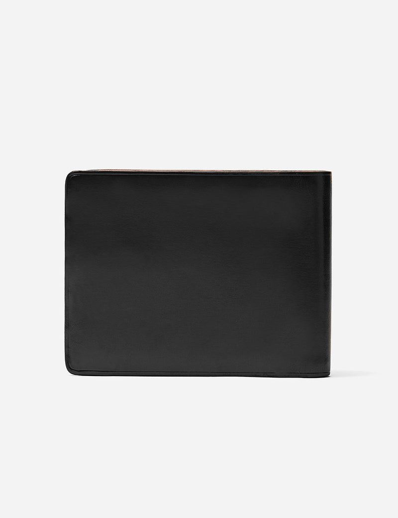 Il Bussetto Bi-Fold Wallet (Leather) - Black