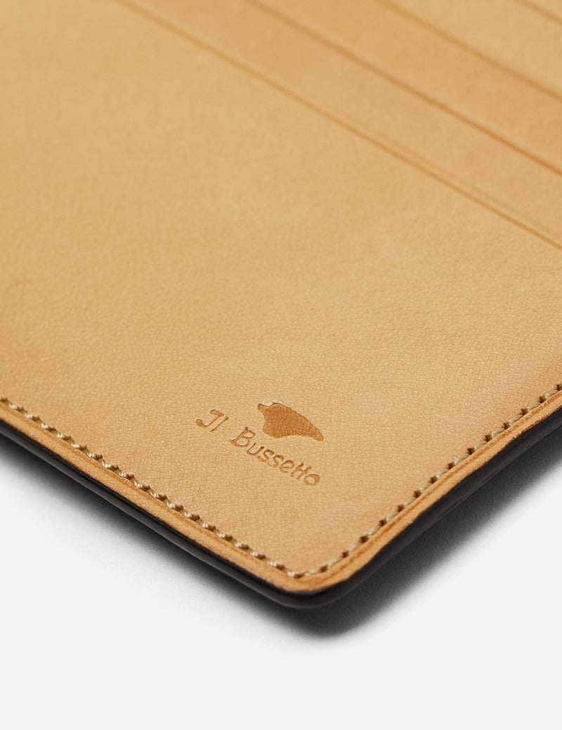 Il Bussetto Bi-Fold Wallet (Leather) - Black