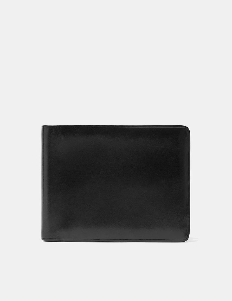 Il Bussetto Bi-Fold Wallet (Leather) - Black