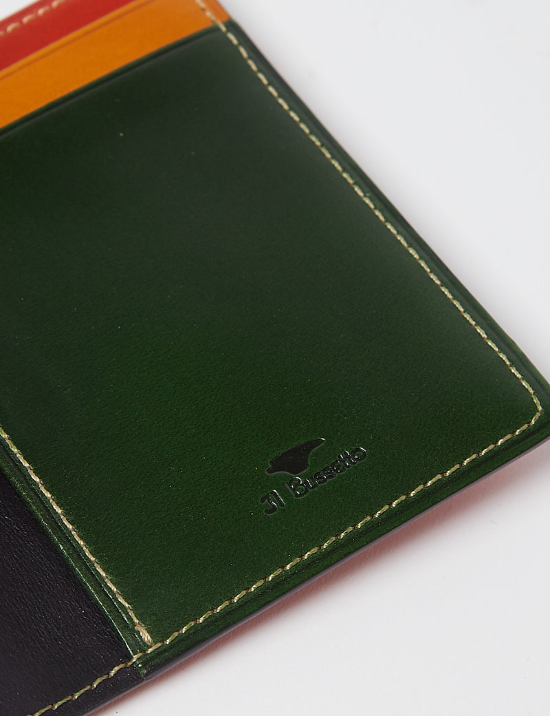 Il Bussetto Bi-Fold Wallet (Leather) - Multi Green
