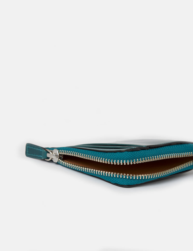 Il Bussetto Small Zip Wallet (Leather) - Ocean Blue