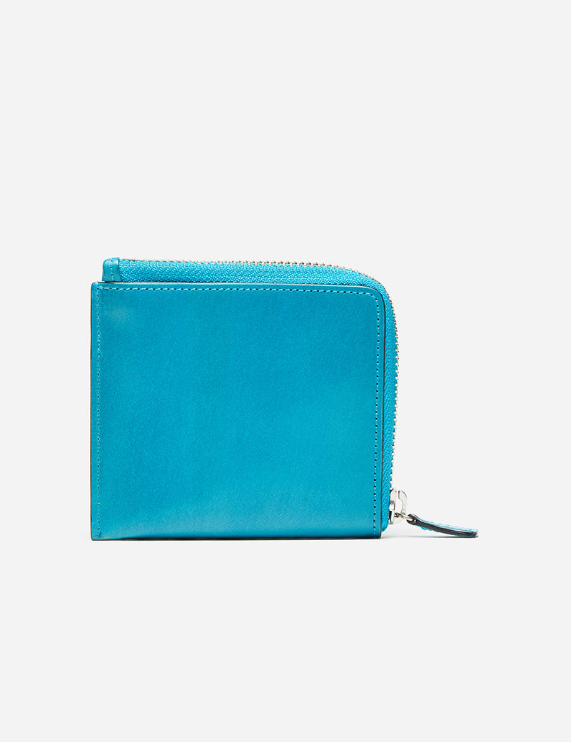 Il Bussetto Small Zip Wallet (Leder) - Brilliant Blue