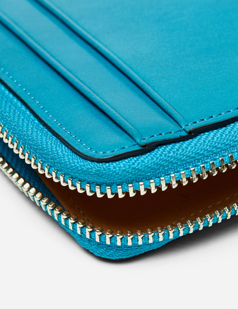 Il Bussetto Small Zip Wallet (Leder) - Brilliant Blue
