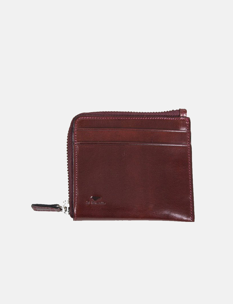 Il Bussetto Small Zip Wallet (Leather) - Bordeaux Red