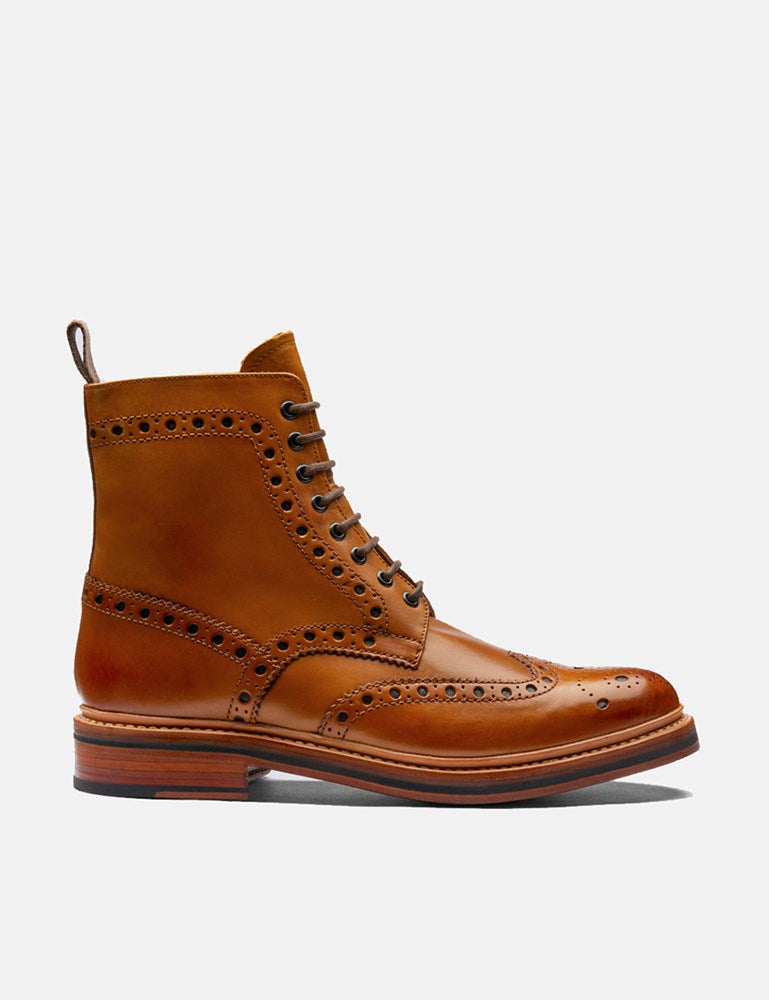 Grenson Fred Brogue Boot (Leather) - Tan