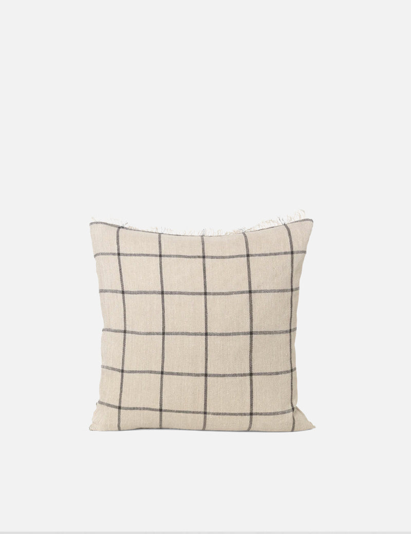 Ferm Living Calm Cushion (50x50cm) - Camel/Black