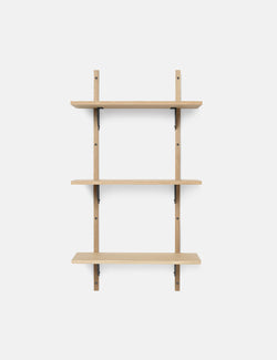 Ferm Living Sector Shelf - Oak/Black Brass