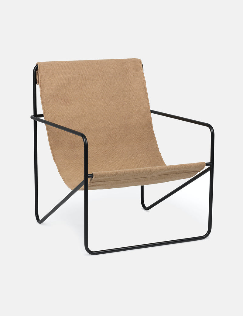 Ferm Living Desert Lounge Chair - Black/Sand