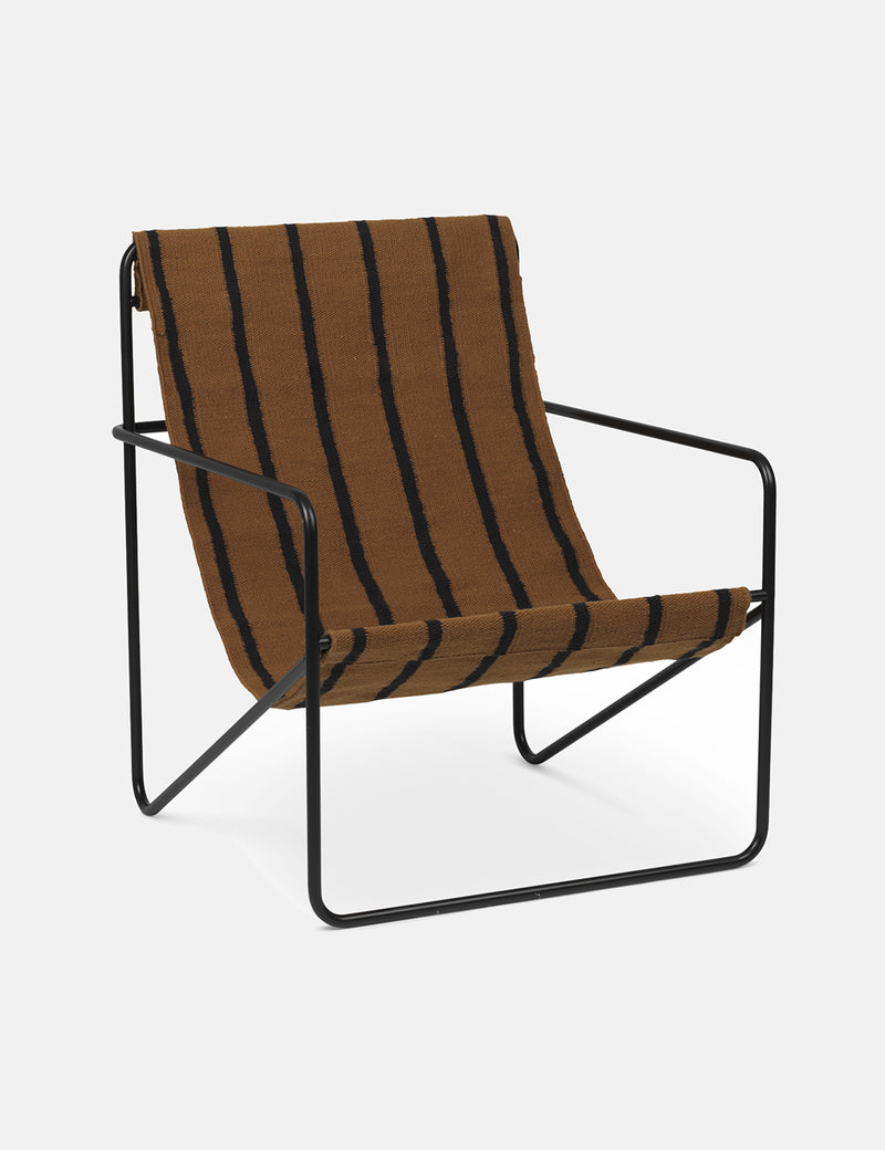 Ferm Living Desert Lounge Chair - Noir/Rayures