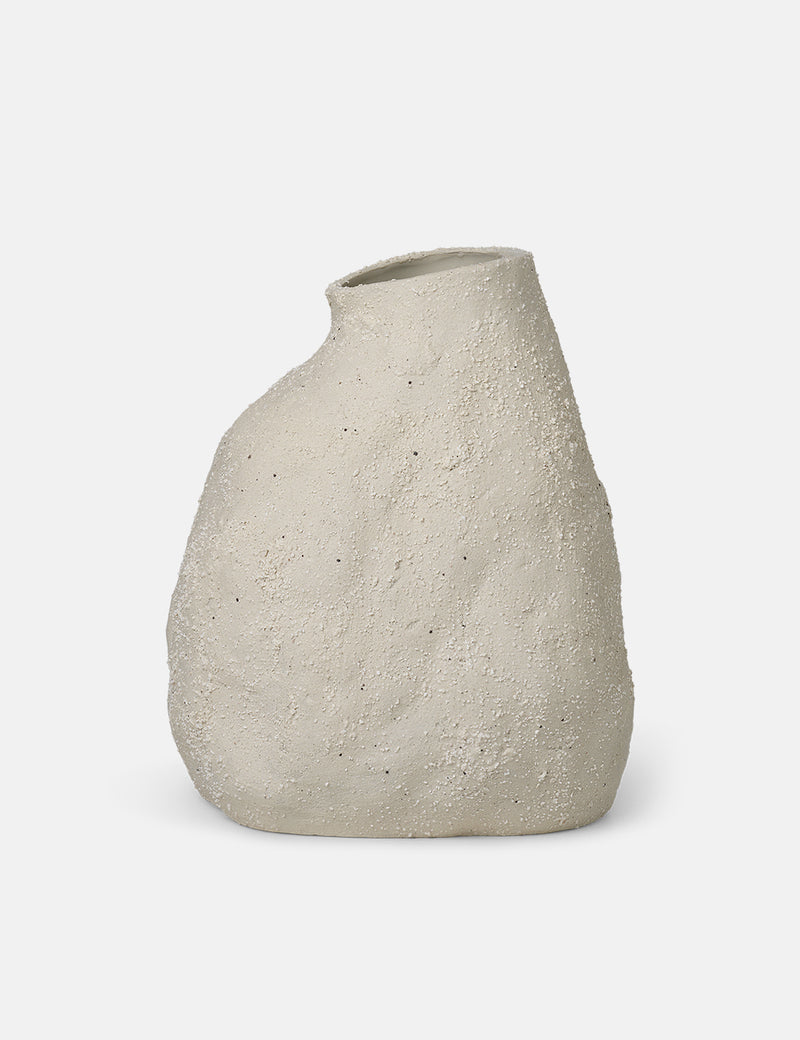 Ferm Living Vulca Vase (Mittel) - Grauweißer Stein