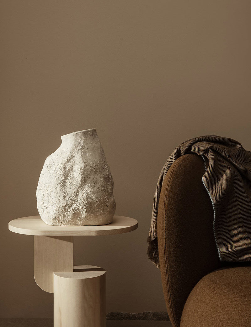 Ferm Living Vulca Vase (Medium) - Off-white Stone