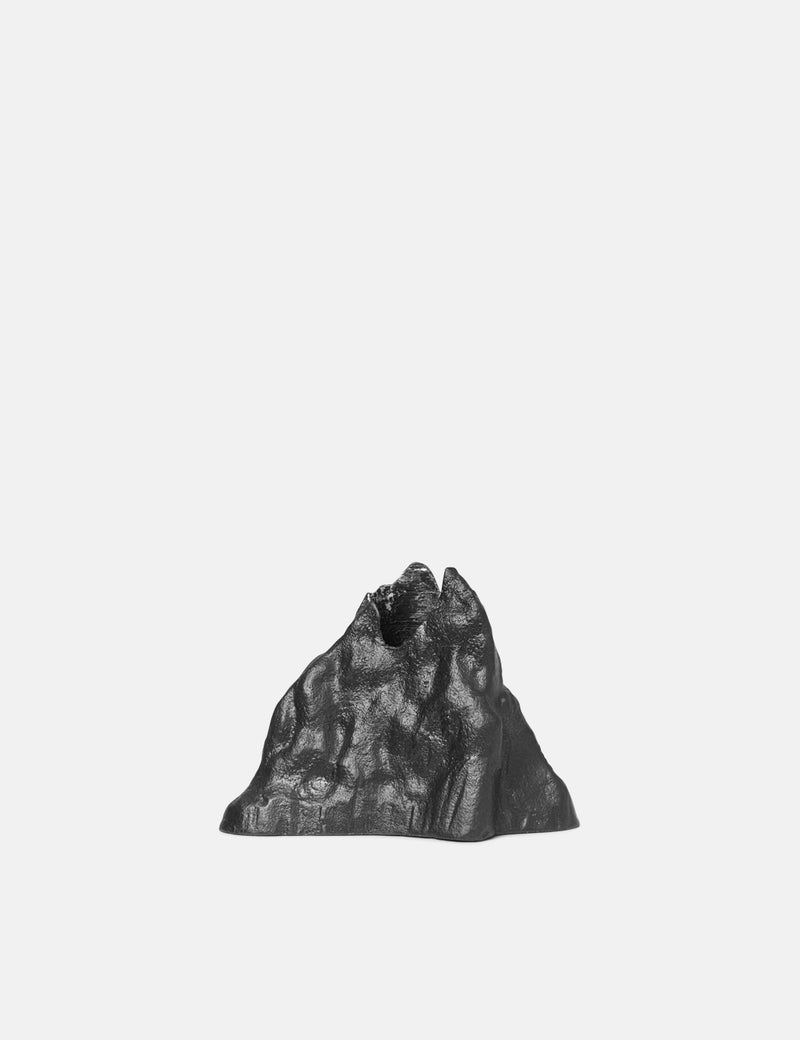 Ferm Living Stone Bougeoir (Grand) - Aluminium Noir