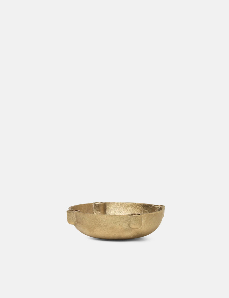 Ferm Living Bowl Candle Holder (Small) - Brass