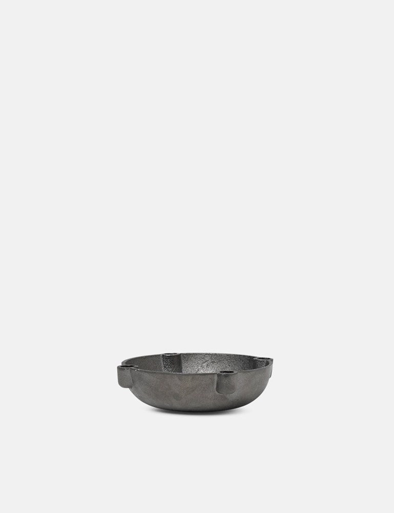 Ferm Living Bowl Candle Holder (Small) - Black Brass