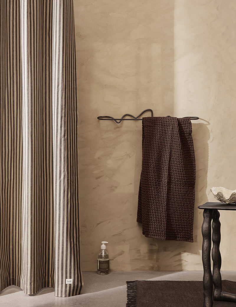 Ferm Living Curvature Towel Hanger - Black Brass