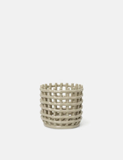 Ferm Living Ceramic Basket (Small) - Cashmere Beige