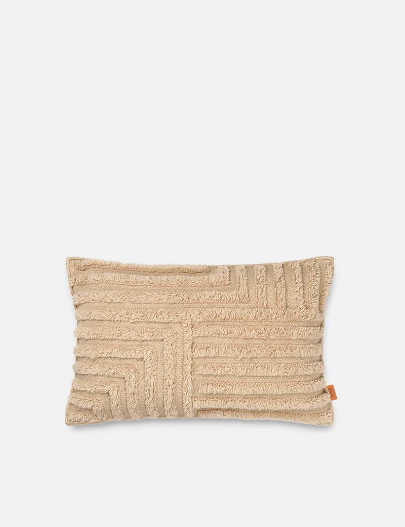 Ferm Living Crease Wool Cushion Rectangle - Light Sand