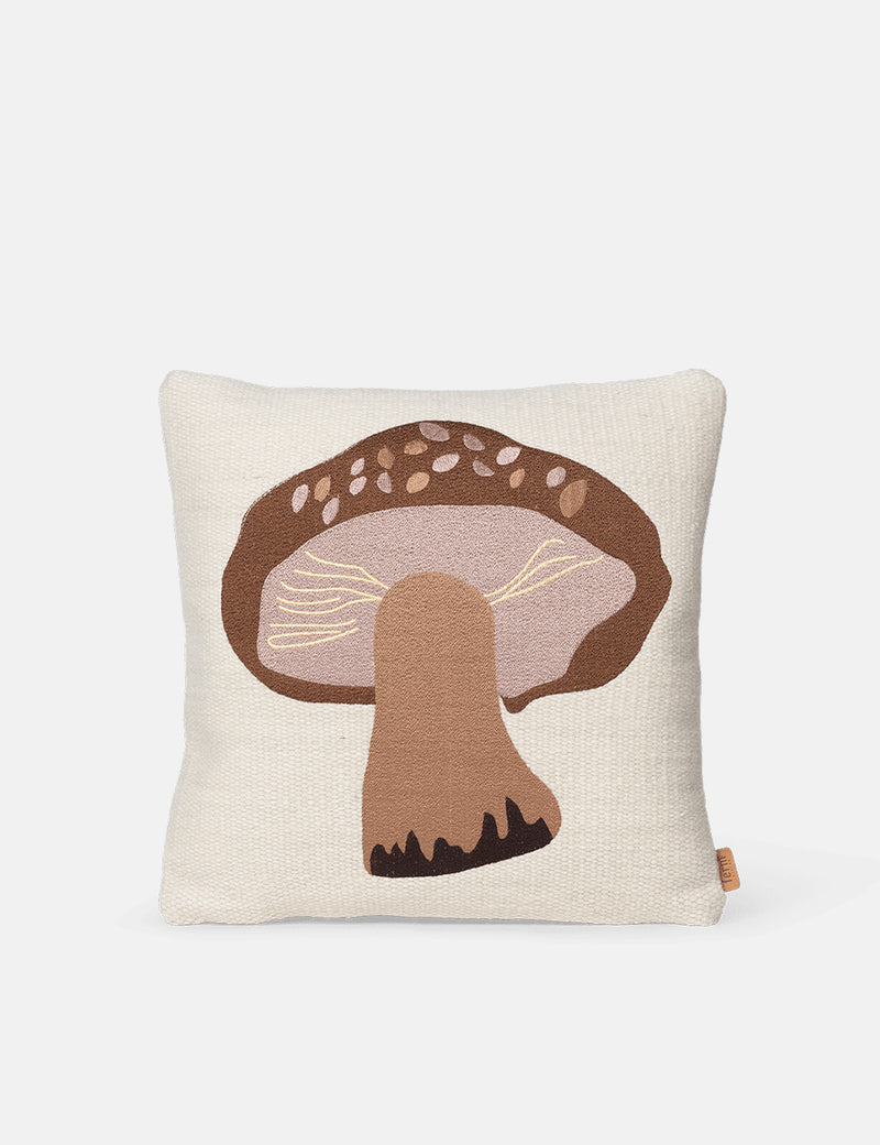 Ferm Living Forest Embroidered Cushion - Porcini