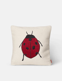Ferm Living Forest Embroidered Cushion - Ladybird