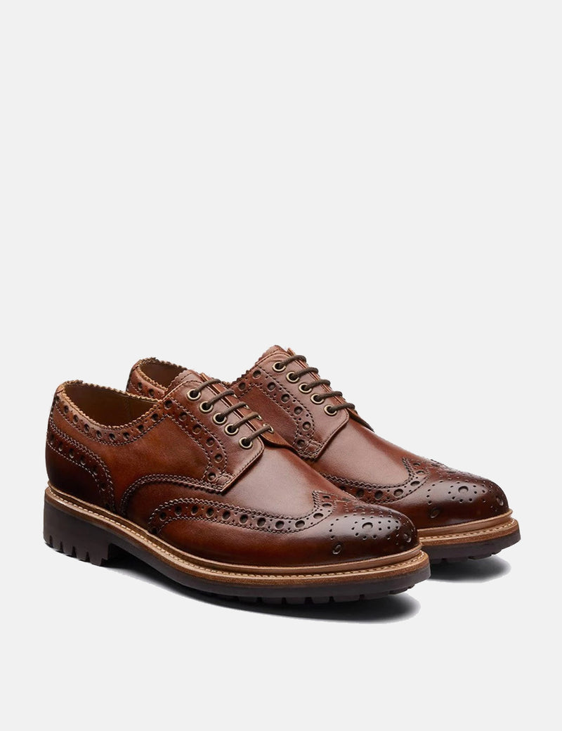 Grenson Archie Commando Sole Shoes (Leather) - Tan