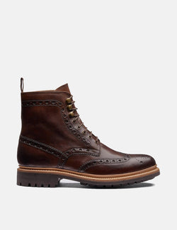 Grenson Fred Commando Sole Boot (Leather) - Brown