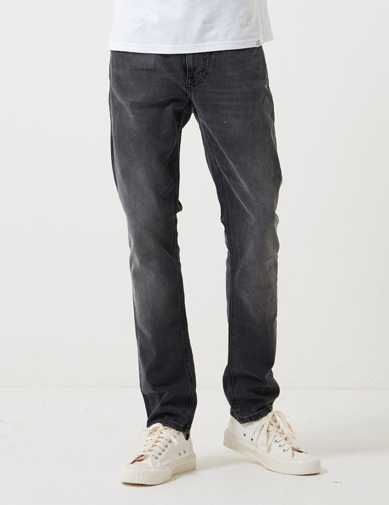 Nudie Lean Dean Jeans (Slim Tapered) - Mono Grey