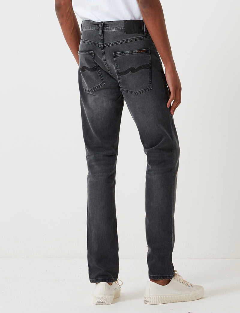 Nudie Lean Dean Jeans (Slim Tapered) - Mono Grey
