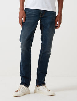 Nudie Lean Dean Jeans (Slim Tapered) - Dark Blues