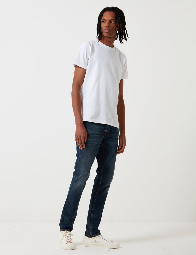 Nudie Lean Dean Jeans (Slim Tapered) - Dark Blues