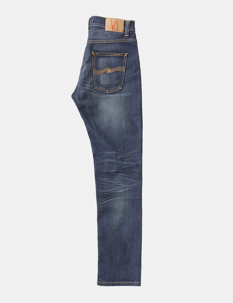 Nudie Dude Dan Jeans (Regular) - Bruised Blue