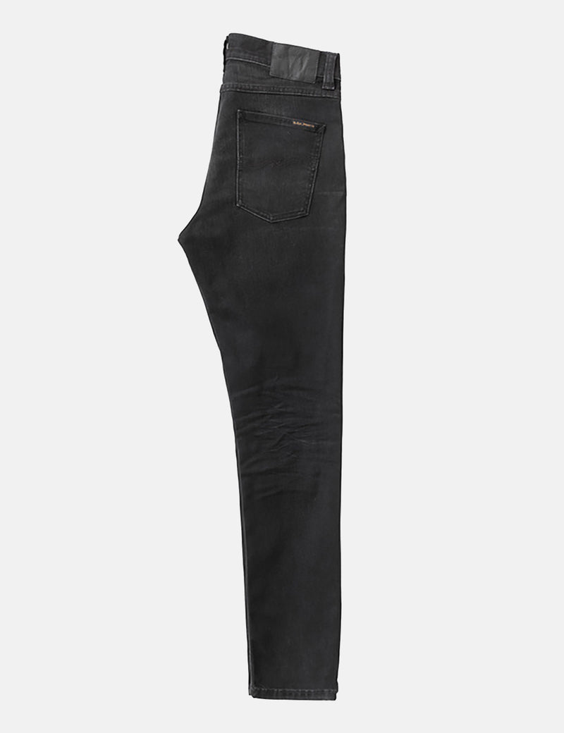 Nudie Lean Dean Jeans (Slim Tapered) - Authentic Black