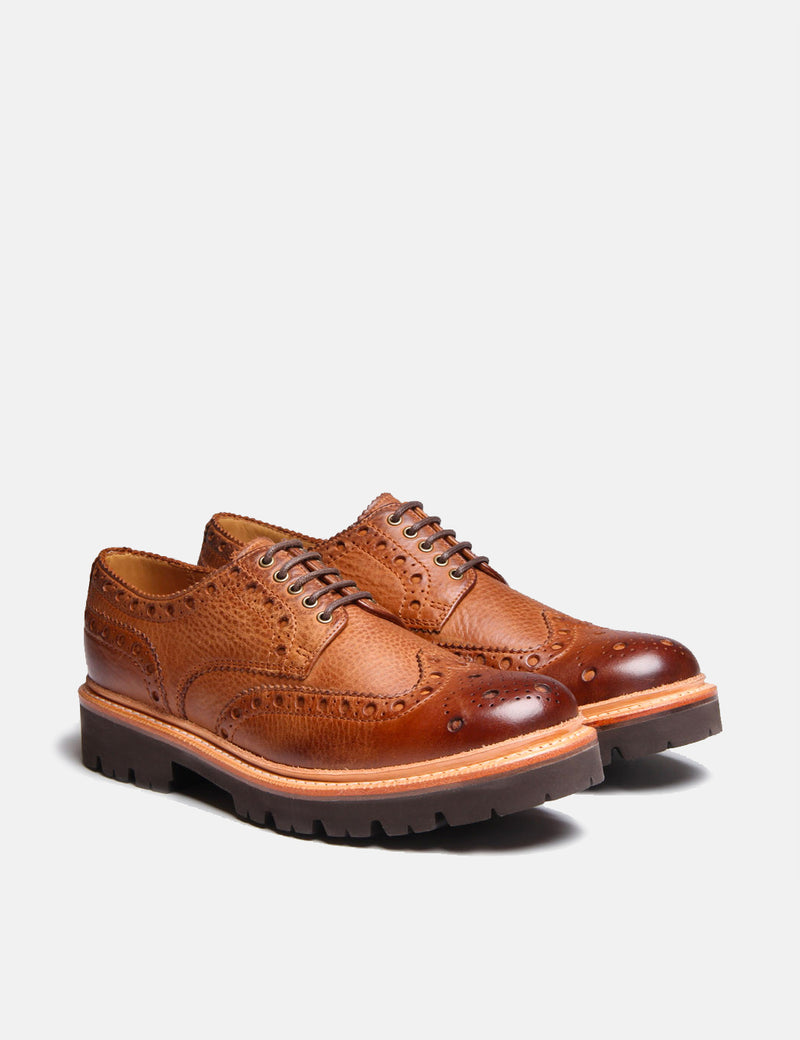 Grenson Archie Brogue (Washed Nubuck) - Walnut