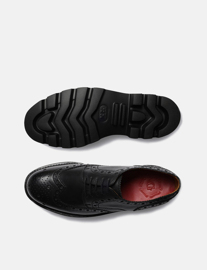 Grenson Archie Brogue (Calf Leather, Rowhide Sole) - Black
