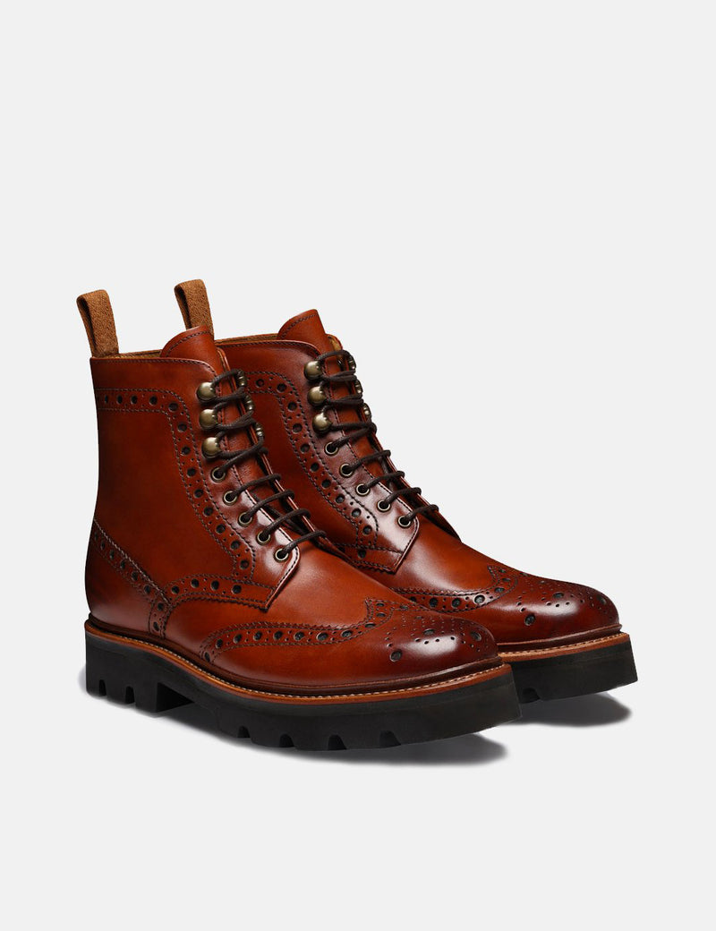 Grenson Fred Boot (Handpainted Calf Leather) - Tan