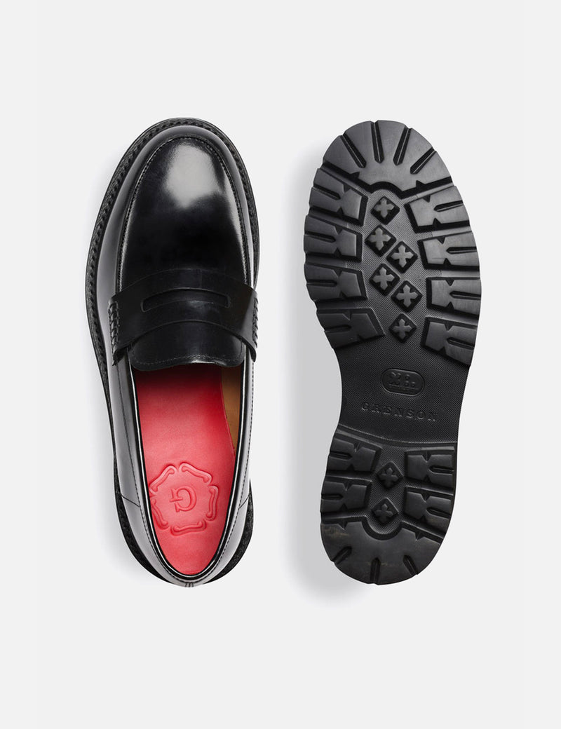 Grenson Mocassin Jefferson (Cuir Brillant) - Noir